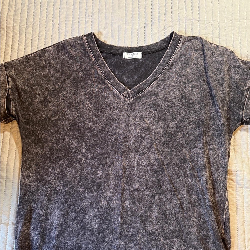 Gray V-Neck T-Shirt